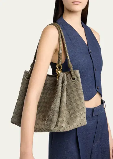 Bottega Veneta Large Parachute Suede Shoulder Bag | Thumbnail 2 Bottega Veneta Large Parachute Suede Shoulder Bag | Thumbnail 2