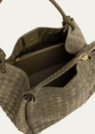 Bottega Veneta Large Parachute Suede Shoulder Bag | Thumbnail 4 Bottega Veneta Large Parachute Suede Shoulder Bag | Thumbnail 4