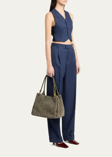 Bottega Veneta Large Parachute Suede Shoulder Bag | Thumbnail 5 Bottega Veneta Large Parachute Suede Shoulder Bag | Thumbnail 5