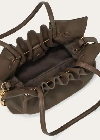 Ferragamo Small Piercing Nappa Leather Shoulder Bag | Thumbnail 4 Ferragamo Small Piercing Nappa Leather Shoulder Bag | Thumbnail 4