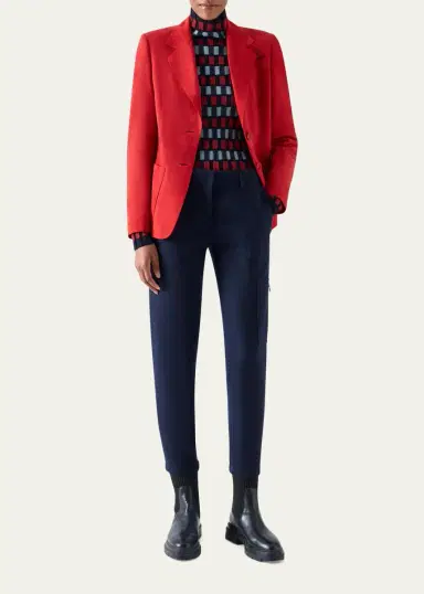 Akris punto Suede Single-Breasted Blazer | Thumbnail 2 Akris punto Suede Single-Breasted Blazer | Thumbnail 2