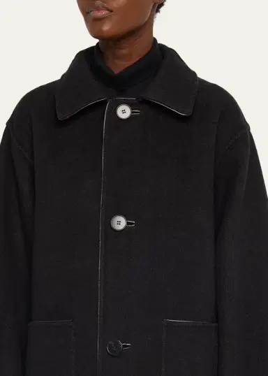 Lafayette 148 New York Oversized Reversible Wool-Cashmere Coat | Thumbnail 5 Lafayette 148 New York Oversized Reversible Wool-Cashmere Coat | Thumbnail 5