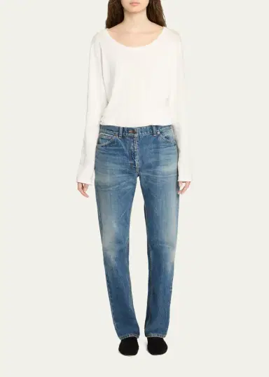 The Row Dinni Low-Rise Straight-Leg Jeans | Thumbnail 2 The Row Dinni Low-Rise Straight-Leg Jeans | Thumbnail 2