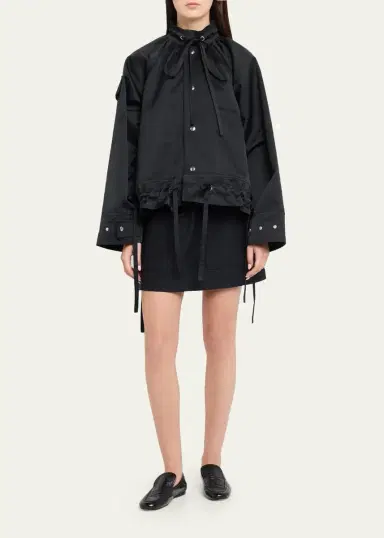Plan C Tech Satin Stand-Collar Jacket | Thumbnail 2 Plan C Tech Satin Stand-Collar Jacket | Thumbnail 2