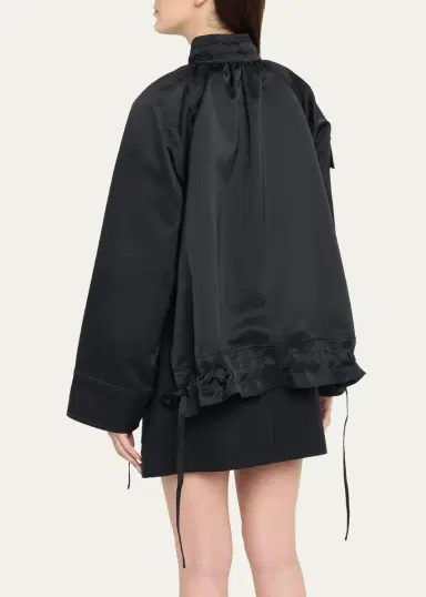 Plan C Tech Satin Stand-Collar Jacket | Thumbnail 3 Plan C Tech Satin Stand-Collar Jacket | Thumbnail 3