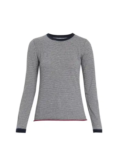 MAJESTIC FILATURES Cashmere Striped Knit Sweater | Thumbnail 1 MAJESTIC FILATURES Cashmere Striped Knit Sweater | Thumbnail 1