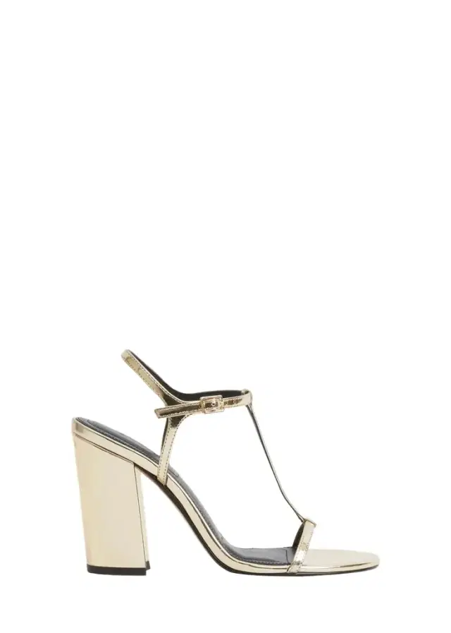 90mm Stacey Metallic Leather T-Strap Sandals 90mm Stacey Metallic Leather T-Strap Sandals