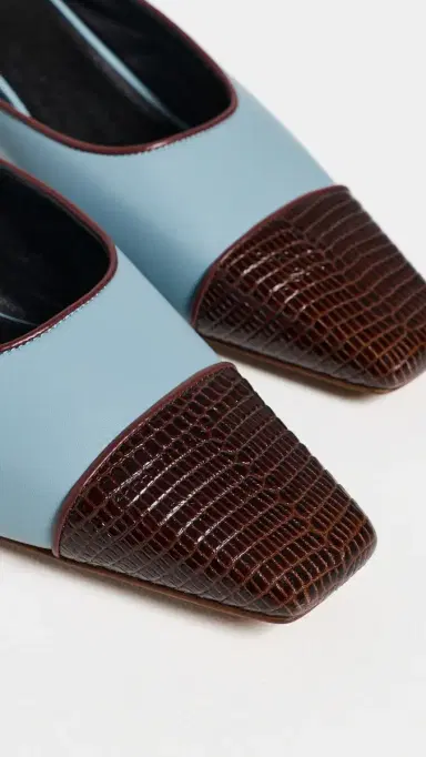 Ulla Johnson Mix Media Mid Heel Mules | Thumbnail 6 Ulla Johnson Mix Media Mid Heel Mules | Thumbnail 6