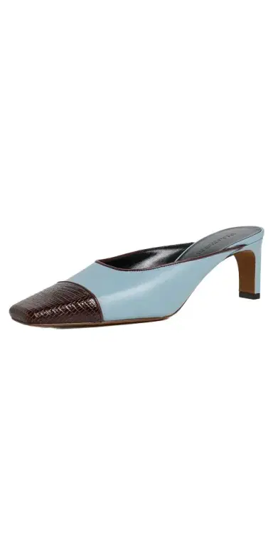 Ulla Johnson Mix Media Mid Heel Mules | Thumbnail 1 Ulla Johnson Mix Media Mid Heel Mules | Thumbnail 1