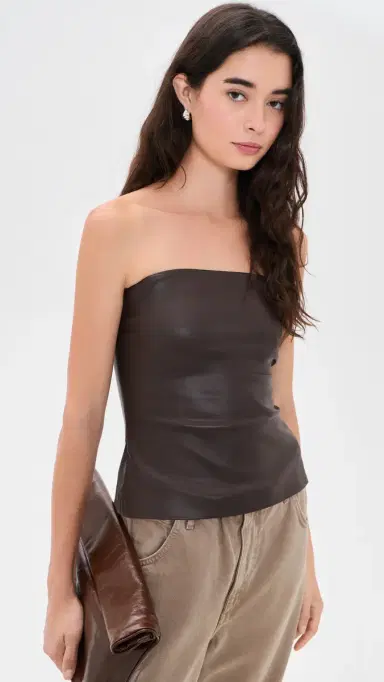 susana monaco Faux Leather Tube Top | Thumbnail 2 susana monaco Faux Leather Tube Top | Thumbnail 2