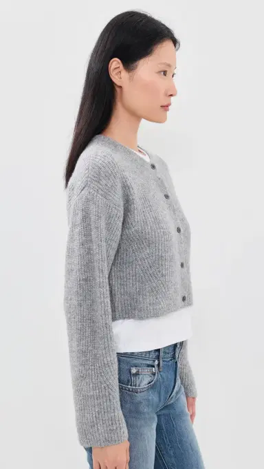 GOOD AMERICAN The Shrunken Cable Cardigan | Thumbnail 4 GOOD AMERICAN The Shrunken Cable Cardigan | Thumbnail 4
