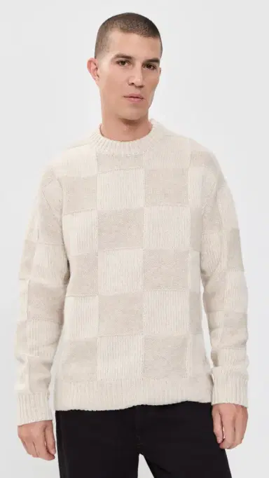 Les Deux Check Knit Sweater | Thumbnail 2 Les Deux Check Knit Sweater | Thumbnail 2