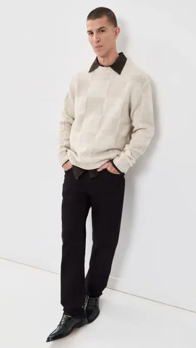 Les Deux Check Knit Sweater | Thumbnail 5 Les Deux Check Knit Sweater | Thumbnail 5
