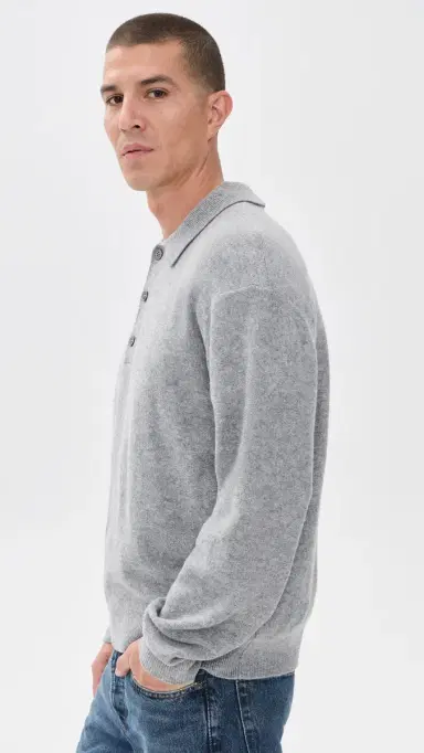 Frame Boiled Wool Polo Sweater | Thumbnail 4 Frame Boiled Wool Polo Sweater | Thumbnail 4