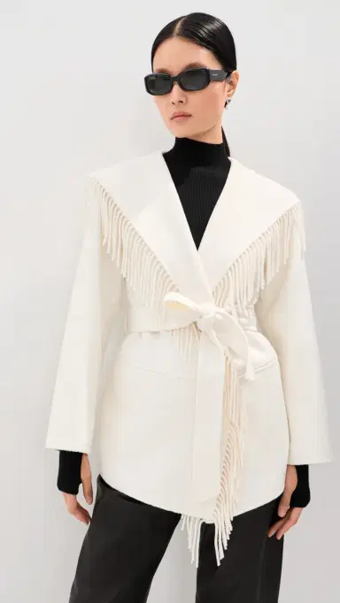 Simkhai Rowen Double-Faced Wool Fringe Jacket | Thumbnail 2 Simkhai Rowen Double-Faced Wool Fringe Jacket | Thumbnail 2