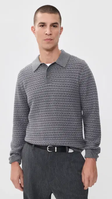 Wax London Oban Mini Geo Polo Sweater | Thumbnail 2 Wax London Oban Mini Geo Polo Sweater | Thumbnail 2