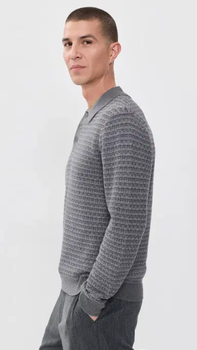 Wax London Oban Mini Geo Polo Sweater | Thumbnail 4 Wax London Oban Mini Geo Polo Sweater | Thumbnail 4