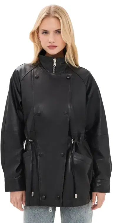 Avec Les Filles Slouchy Leather Anorak | Thumbnail 1 Avec Les Filles Slouchy Leather Anorak | Thumbnail 1