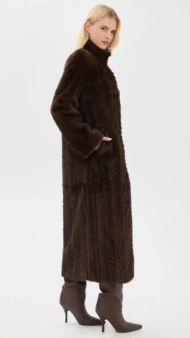Avec Les Filles Combo Body Long Coat | Thumbnail 4 Avec Les Filles Combo Body Long Coat | Thumbnail 4