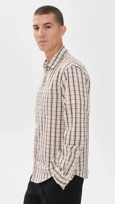 Wax London Shelly Dobby Check Button Down Shirt | Thumbnail 4 Wax London Shelly Dobby Check Button Down Shirt | Thumbnail 4