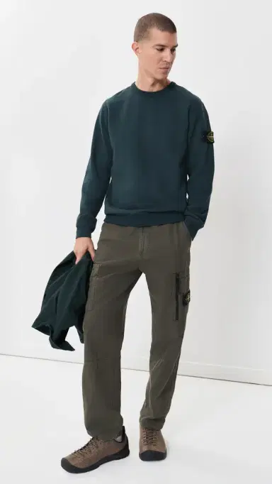 Stone Island Brushed Organic Cotton Fleece Sweatshirt | Thumbnail 5 Stone Island Brushed Organic Cotton Fleece Sweatshirt | Thumbnail 5