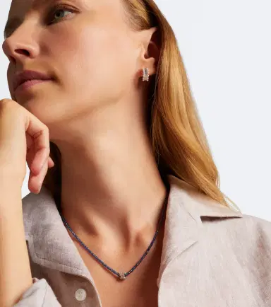 Suzanne Kalan Infinite 18kt white gold beaded necklace with sapphires and diamonds | Thumbnail 5 Suzanne Kalan Infinite 18kt white gold beaded necklace with sapphires and diamonds | Thumbnail 5