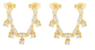 Wish Fine Jewelry 0.78ct Diamond 14K Gold Draped Chain Earrings | Thumbnail 1 Wish Fine Jewelry 0.78ct Diamond 14K Gold Draped Chain Earrings | Thumbnail 1