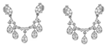 Wish Fine Jewelry 1.20ct Diamond 14K Gold Draped Chain Earrings | Thumbnail 1 Wish Fine Jewelry 1.20ct Diamond 14K Gold Draped Chain Earrings | Thumbnail 1