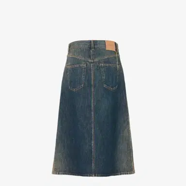 Fendi Flared 5-pocket long skirt made of blue mid-weight | Thumbnail 2 Fendi Flared 5-pocket long skirt made of blue mid-weight | Thumbnail 2