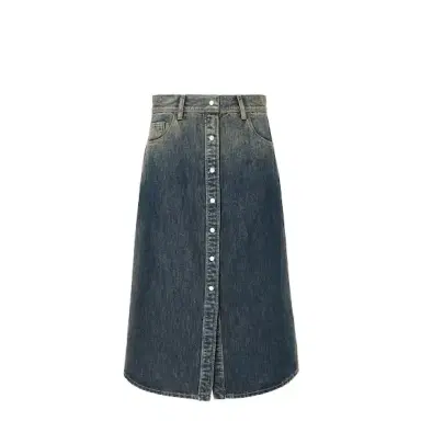 Fendi Flared 5-pocket long skirt made of blue mid-weight | Thumbnail 1 Fendi Flared 5-pocket long skirt made of blue mid-weight | Thumbnail 1