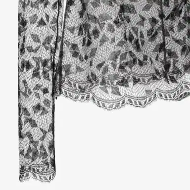 Fendi Slim-fit long-sleeved top made entirely of black Cuneo | Thumbnail 3 Fendi Slim-fit long-sleeved top made entirely of black Cuneo | Thumbnail 3