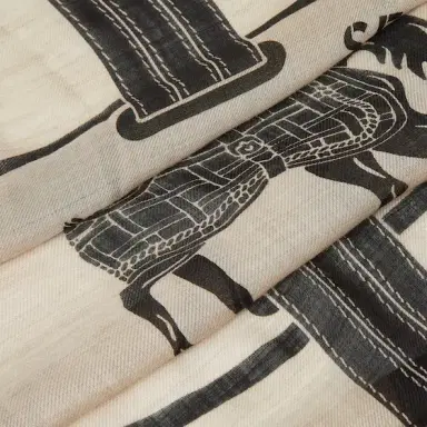 Fendi Shawl embellished with the Selleria motif in black | Thumbnail 2 Fendi Shawl embellished with the Selleria motif in black | Thumbnail 2