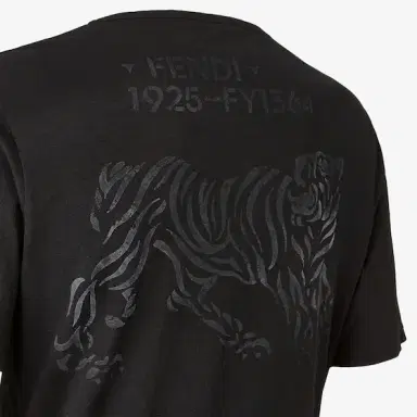 Fendi Short-sleeved T-shirt, customised with archive Tiger print | Thumbnail 3 Fendi Short-sleeved T-shirt, customised with archive Tiger print | Thumbnail 3