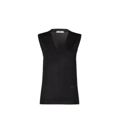 Fendi Slim-fit, basic sleeveless V-neck top | Thumbnail 1 Fendi Slim-fit, basic sleeveless V-neck top | Thumbnail 1