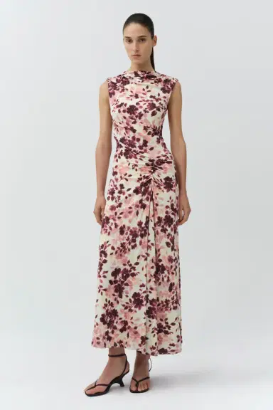 Simkhai Acacia Draped Jersey Midi Dress | Thumbnail 2 Simkhai Acacia Draped Jersey Midi Dress | Thumbnail 2
