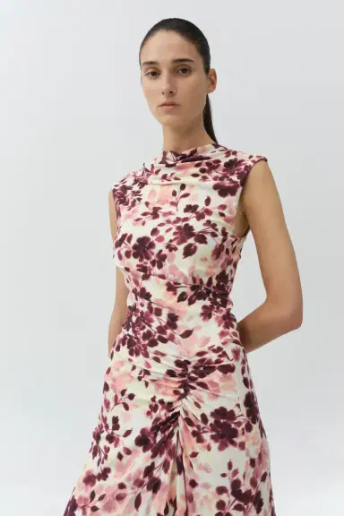 Simkhai Acacia Draped Jersey Midi Dress | Thumbnail 3 Simkhai Acacia Draped Jersey Midi Dress | Thumbnail 3