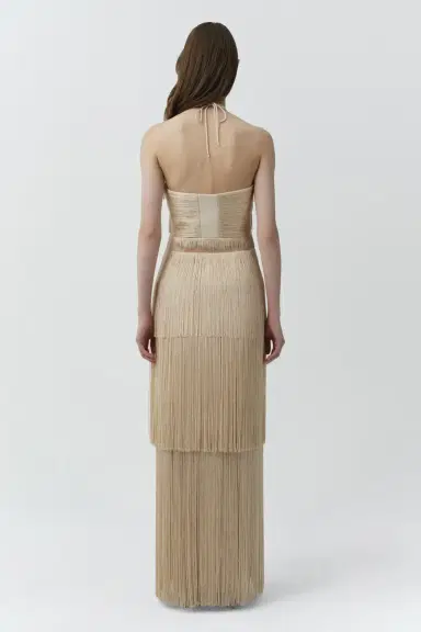 Simkhai Baldwin Draped Fringe Gown | Thumbnail 5 Simkhai Baldwin Draped Fringe Gown | Thumbnail 5