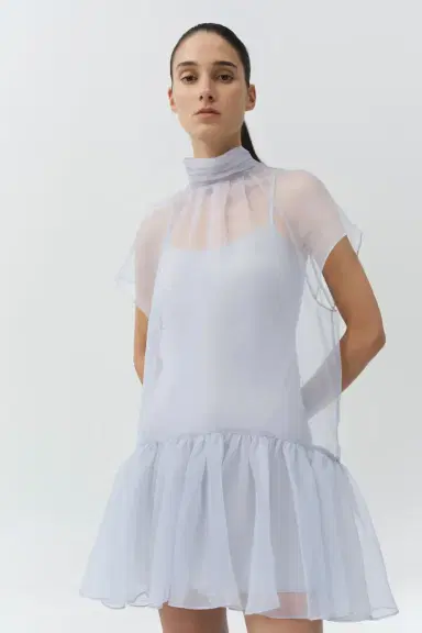 Simkhai Beaux Organza Mini Dress | Thumbnail 3 Simkhai Beaux Organza Mini Dress | Thumbnail 3