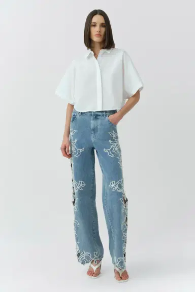 Simkhai Blair Cotton Shirt | Thumbnail 2 Simkhai Blair Cotton Shirt | Thumbnail 2