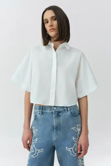 Simkhai Blair Cotton Shirt | Thumbnail 3 Simkhai Blair Cotton Shirt | Thumbnail 3