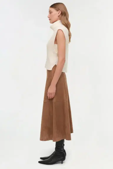 Simkhai Bonnie Suede Midi Skirt | Thumbnail 5 Simkhai Bonnie Suede Midi Skirt | Thumbnail 5