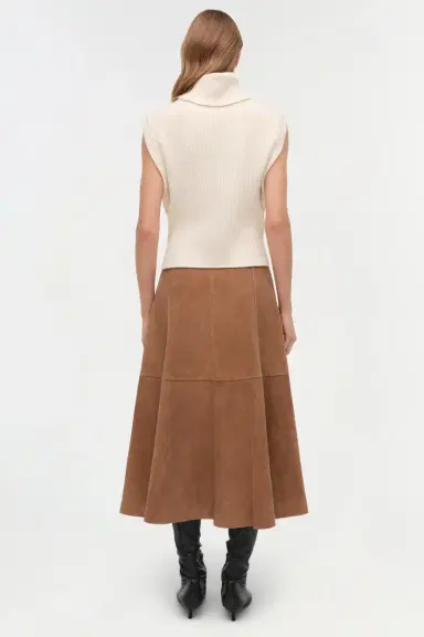 Simkhai Bonnie Suede Midi Skirt | Thumbnail 6 Simkhai Bonnie Suede Midi Skirt | Thumbnail 6