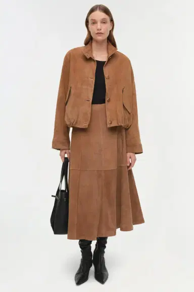 Simkhai Bonnie Suede Midi Skirt | Thumbnail 7 Simkhai Bonnie Suede Midi Skirt | Thumbnail 7