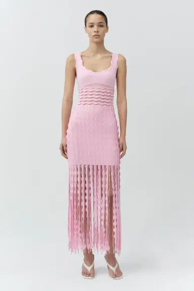 Simkhai Brionne Scalloped Knit Midi Dress | Thumbnail 2 Simkhai Brionne Scalloped Knit Midi Dress | Thumbnail 2