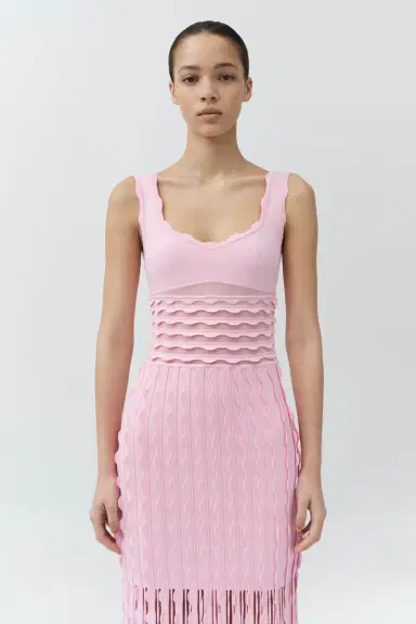 Simkhai Brionne Scalloped Knit Midi Dress | Thumbnail 3 Simkhai Brionne Scalloped Knit Midi Dress | Thumbnail 3