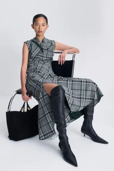 Simkhai Burke Draped Midi Dress | Thumbnail 2 Simkhai Burke Draped Midi Dress | Thumbnail 2