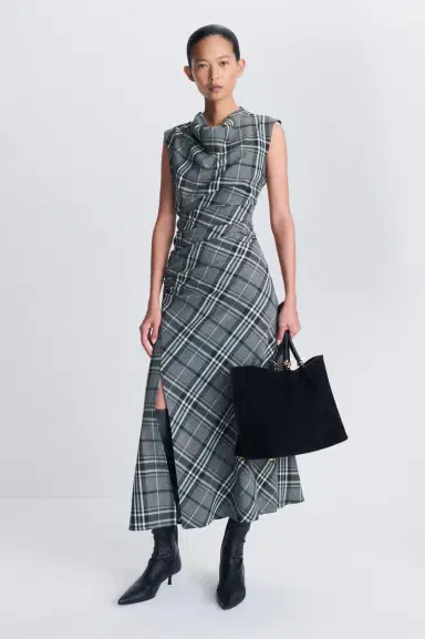 Simkhai Burke Draped Midi Dress | Thumbnail 3 Simkhai Burke Draped Midi Dress | Thumbnail 3
