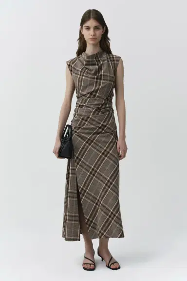 Simkhai Burke Draped Midi Dress | Thumbnail 2 Simkhai Burke Draped Midi Dress | Thumbnail 2