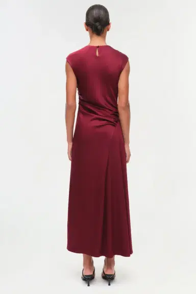 Simkhai Burke Draped Satin Midi Dress | Thumbnail 5 Simkhai Burke Draped Satin Midi Dress | Thumbnail 5
