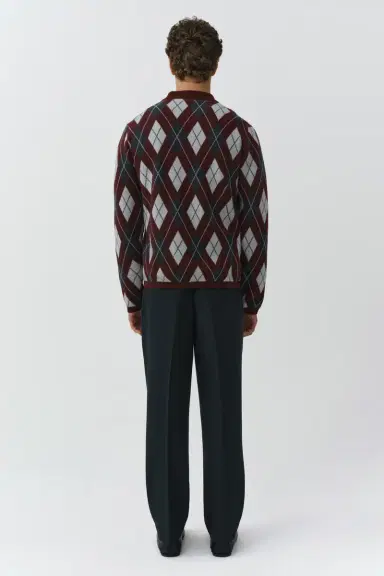 Simkhai Callum Cashmere Argyle Polo | Thumbnail 5 Simkhai Callum Cashmere Argyle Polo | Thumbnail 5